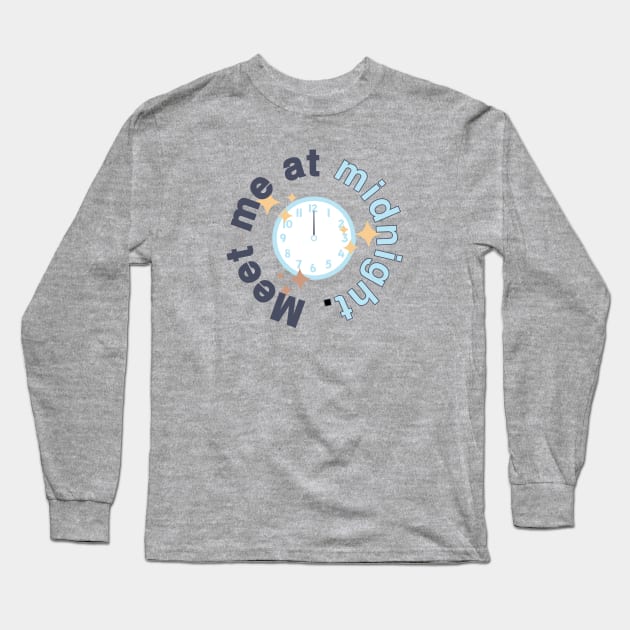 Meet Me At Midnight Moonstone Long Sleeve T-Shirt by Likeable Design